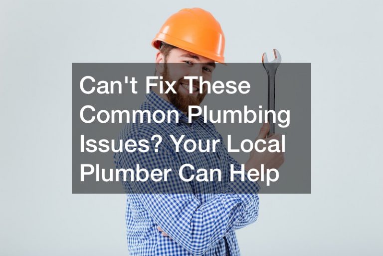 Cant Fix These Common Plumbing Issues? Your Local Plumber Can Help